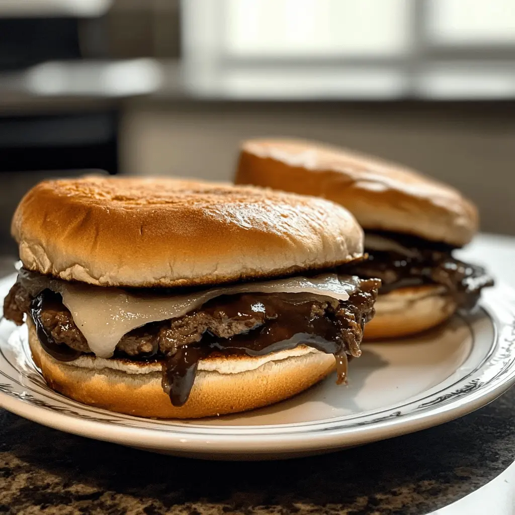 Juicy, tender Slow Cooker French Dip Sandwiches are the ultimate comfort food! With savory beef simmered in a rich broth and served on crusty rolls, every bite is packed with flavor. Perfect for busy weeknights or game day gatherings, this recipe is sure to impress. Save this easy-to-make dish for your next delicious meal!