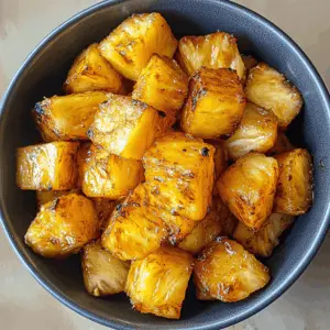 Enjoy the tropical taste of Air Fryer Grilled Pineapple, a quick and simple recipe that brings out the natural sweetness of fresh pineapple! This dish is perfect as a healthy snack, a refreshing dessert, or an exciting addition to burgers and salads. Save this recipe for your next summer gathering or weeknight treat!