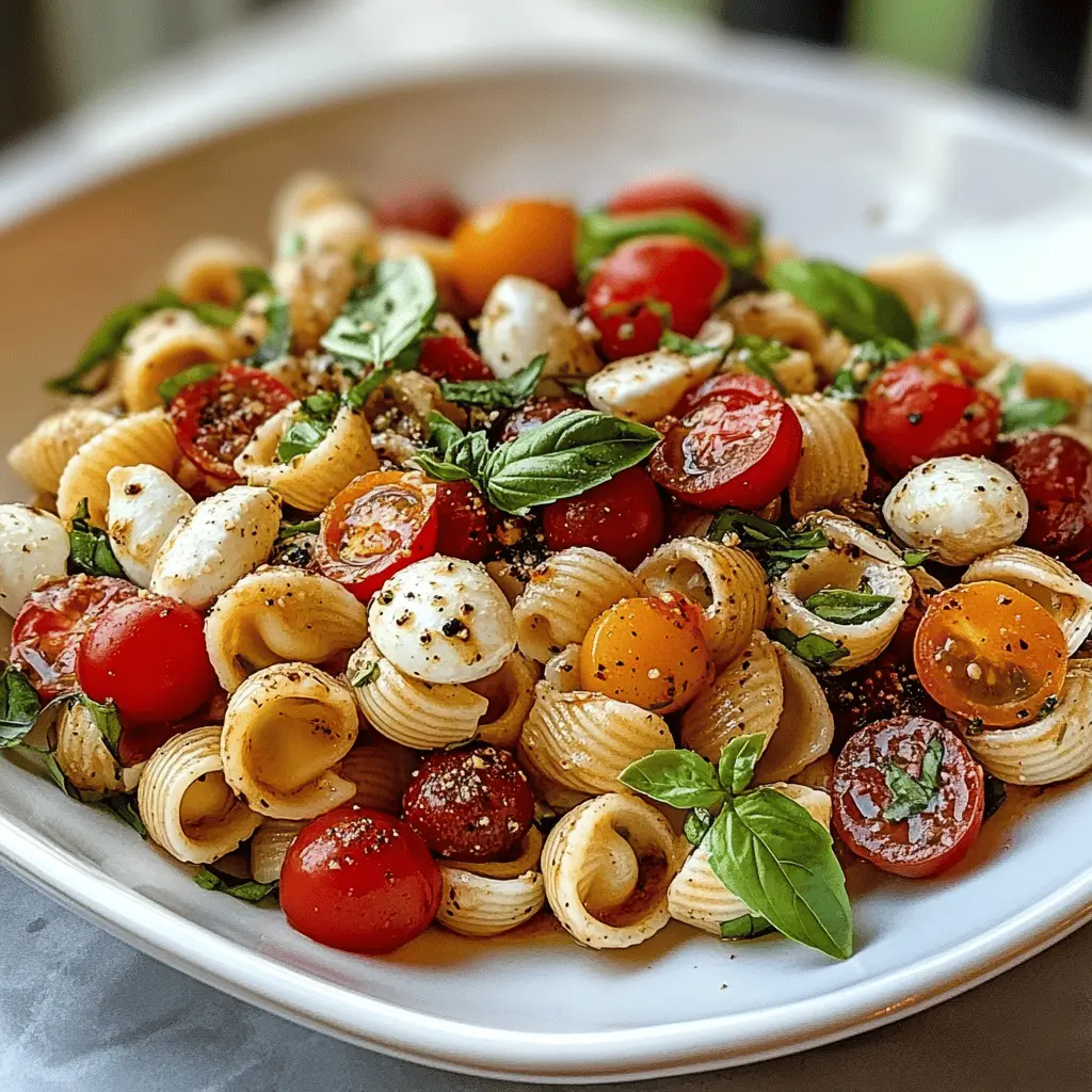 Easy Caprese Pasta Salad with Fresh Mozzarella