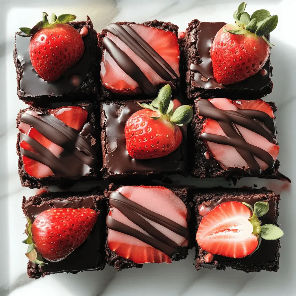 Treat yourself to these delightful Chocolate Covered Strawberry Brownies! Each bite boasts a rich brownie base topped with creamy chocolate ganache and fresh strawberries. Perfect for parties, special occasions, or just because! Save this recipe to bring a touch of sweetness to your next gathering. Enjoy a delicious twist on a classic treat!