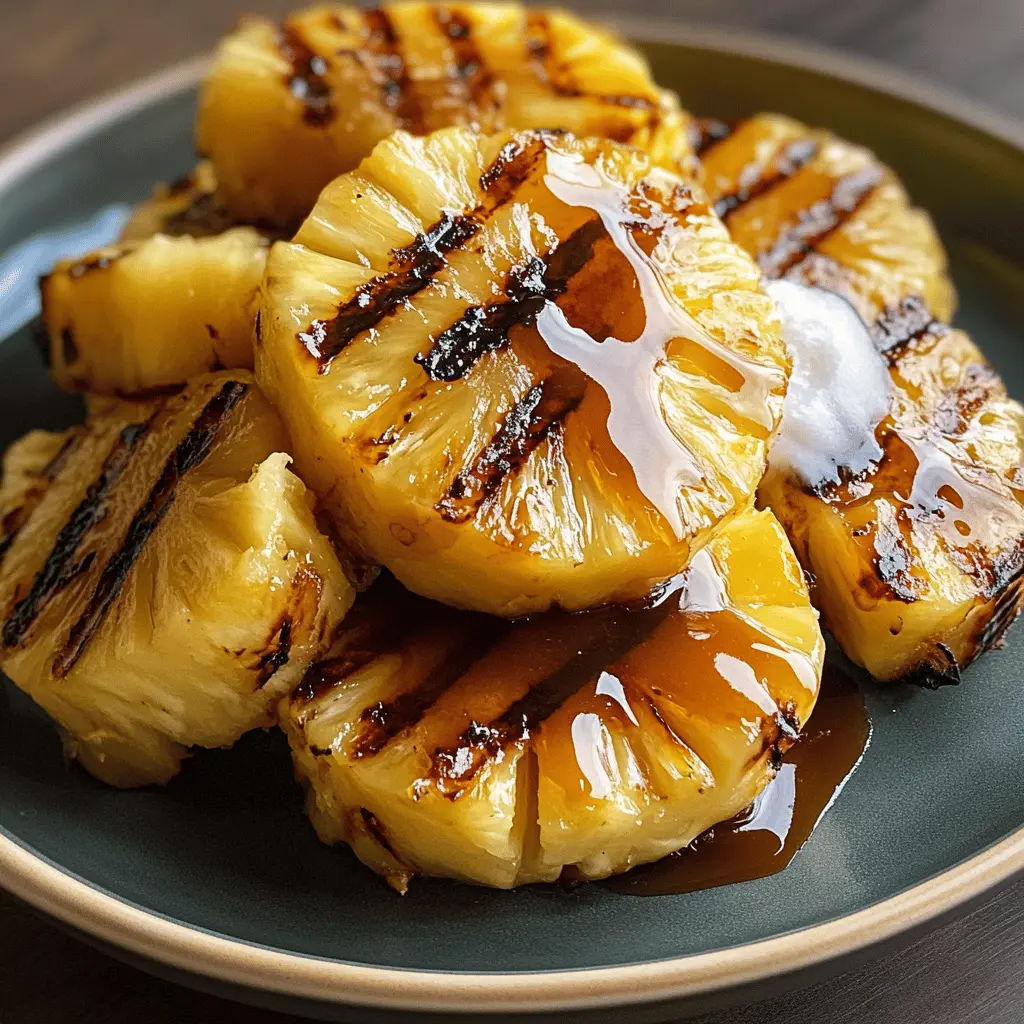 Get ready to enjoy a simple yet delicious treat! This Easy Grilled Pineapple with Caramelized Brown Sugar brings a delightful sweetness and smoky flavor that’s perfect for summer barbecues or as a refreshing dessert. Serve it solo or atop ice cream. Save this recipe for your next gathering and impress your guests with this tropical twist!