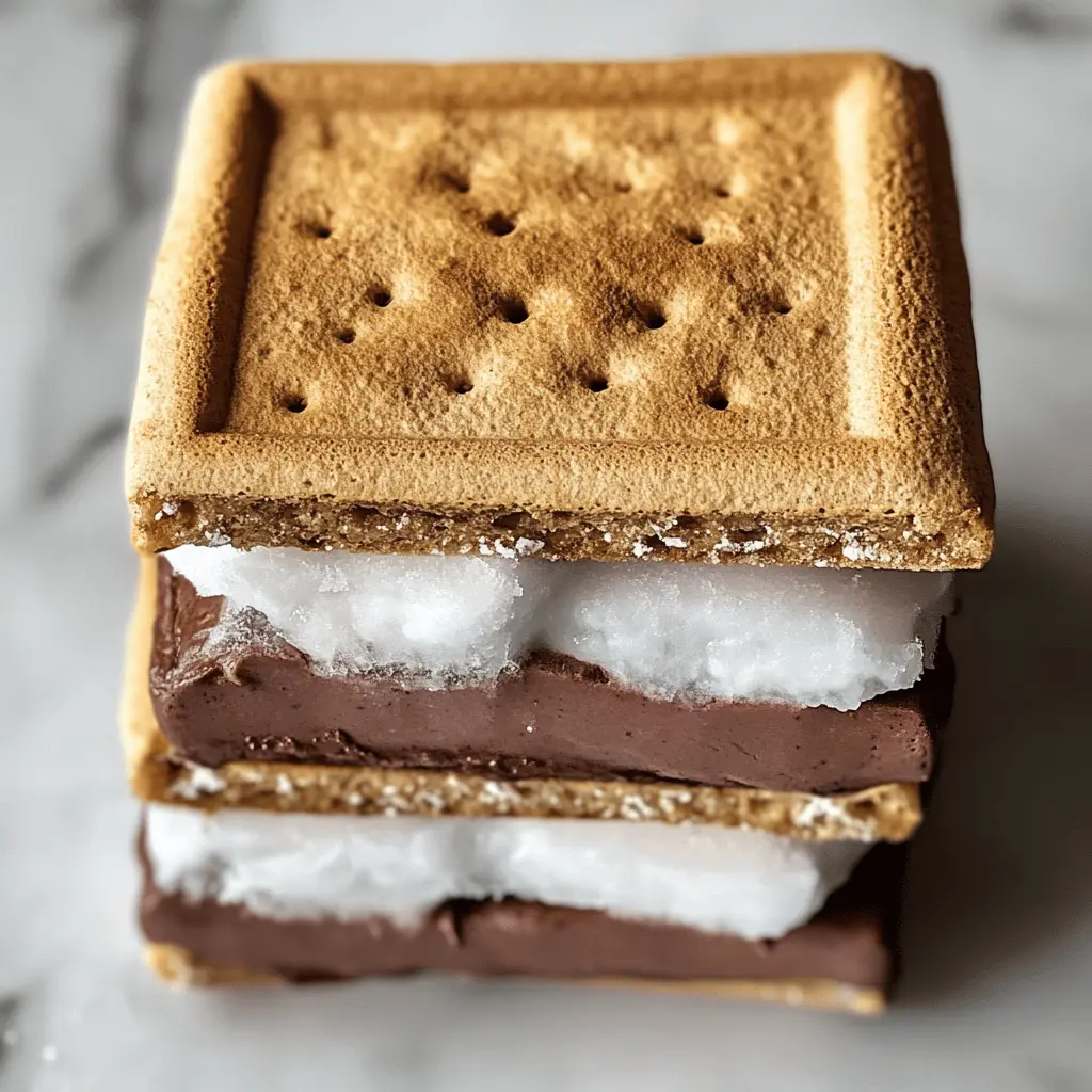 Beat the heat with these easy Frozen S'mores! Layered with creamy chocolate and fluffy marshmallows between graham crackers, this cool treat is perfect for summer gatherings or a fun family dessert. Quick to make and even quicker to enjoy—save this recipe for a delightful way to chill out on a warm day!