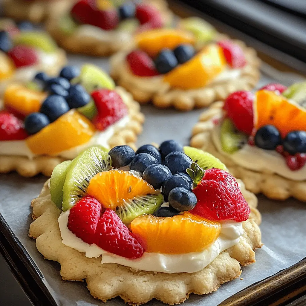 Get ready for a fun twist on dessert with these vibrant Fruit Pizza Cookies! Soft sugar cookies topped with a creamy frosting and loaded with fresh fruits make for a delightful treat. Perfect for summer parties, family gatherings, or a weeknight snack, these bite-sized delights are sure to impress. Save this recipe for your next celebration! 🍪🍓🥭