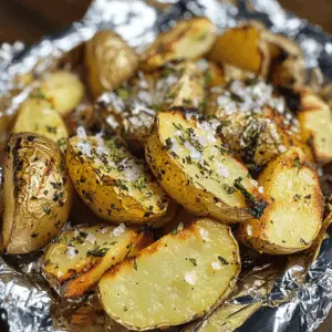 Transform your next BBQ with these Garlic Herb Grilled Potatoes in Foil! Packed with fresh herbs and garlic, these tender potatoes are super easy to make and bursting with flavor. Perfect as a side dish or a tasty snack on warm evenings. Save this recipe to impress your guests at your next cookout!