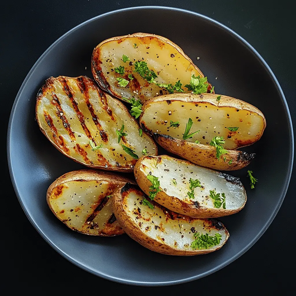 These grilled baked potatoes are perfect for summer cookouts! Easy to prepare and packed with flavor, they feature a crispy skin and fluffy inside. Just season with your favorite toppings for a delightful side dish. Save this recipe for your next barbecue or family gathering and impress your guests with this delicious twist on a classic dish!