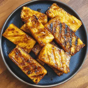Sweet and smoky, this Grilled Caramelized Brown Sugar Pineapple is the perfect summer treat! Infused with rich brown sugar and a hint of warmth, each bite is a tropical escape. Ideal for barbecues or quick desserts, don’t forget to save this recipe for your next outdoor gathering or family dinner! 🍍✨