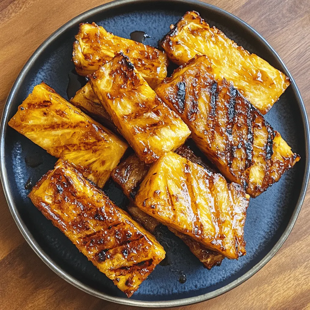 Sweet and smoky, this Grilled Caramelized Brown Sugar Pineapple is the perfect summer treat! Infused with rich brown sugar and a hint of warmth, each bite is a tropical escape. Ideal for barbecues or quick desserts, don’t forget to save this recipe for your next outdoor gathering or family dinner! 🍍✨