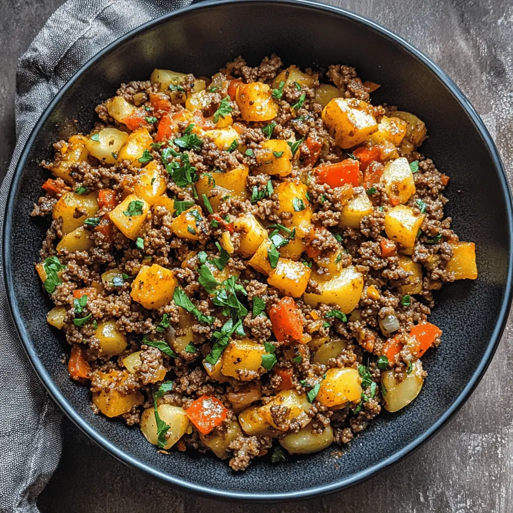 Looking for a hearty meal that brings comfort to the table? This Ground Beef and Potatoes recipe combines tender beef with fluffy potatoes for a filling dish that satisfies everyone. Perfect for busy weeknights or cozy family dinners, save this recipe to try it out later! You'll love the easy preparation and delicious flavors that come together in one pot.