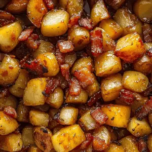 Transform your side dish with these Honey Bacon Roasted Potatoes! Crispy on the outside, tender on the inside, and bursting with sweet and savory flavors, this dish is perfect for any gathering or weekday dinner. Made with simple ingredients, these potatoes are sure to impress! Save the recipe now for a delicious addition to your next meal.
