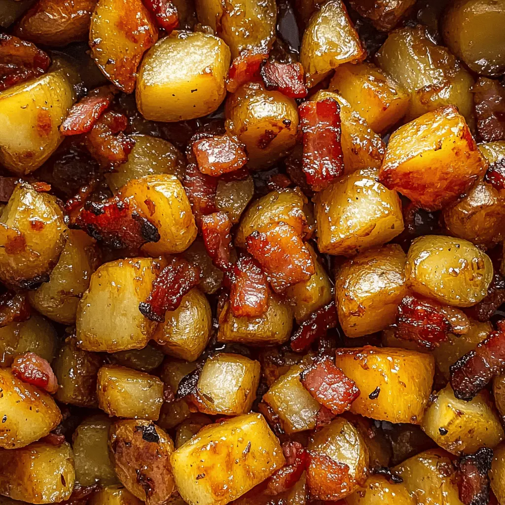 Transform your side dish with these Honey Bacon Roasted Potatoes! Crispy on the outside, tender on the inside, and bursting with sweet and savory flavors, this dish is perfect for any gathering or weekday dinner. Made with simple ingredients, these potatoes are sure to impress! Save the recipe now for a delicious addition to your next meal.