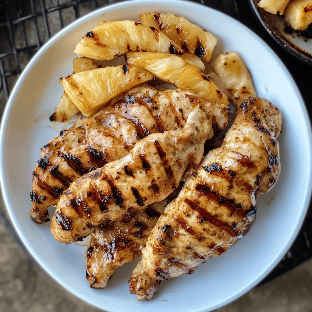 Looking for a delicious summertime meal? This Honey Pineapple Grilled Chicken recipe features juicy chicken coated in a sweet and tangy honey-pineapple glaze. Perfect for BBQs or a quick weeknight dinner, it’s a hit at any gathering! Save this recipe for your next outdoor feast!