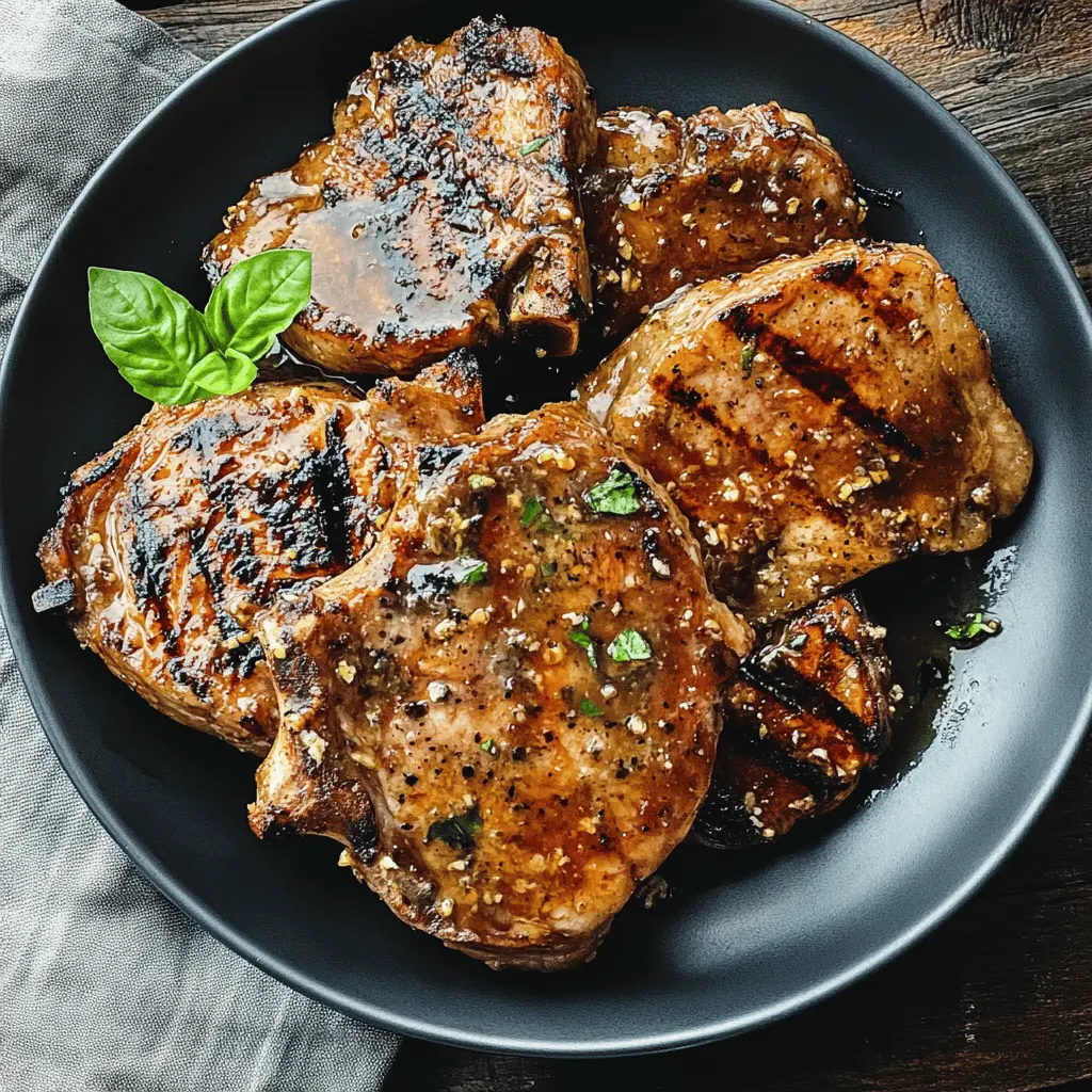 Fire up your grill for these juicy grilled pork chops topped with a zesty spicy peach glaze! This recipe combines tender, marinated pork with a sweet and spicy finish that will impress family and friends. Perfect for summer cookouts or weeknight dinners, you'll want to save this one for your next gathering!