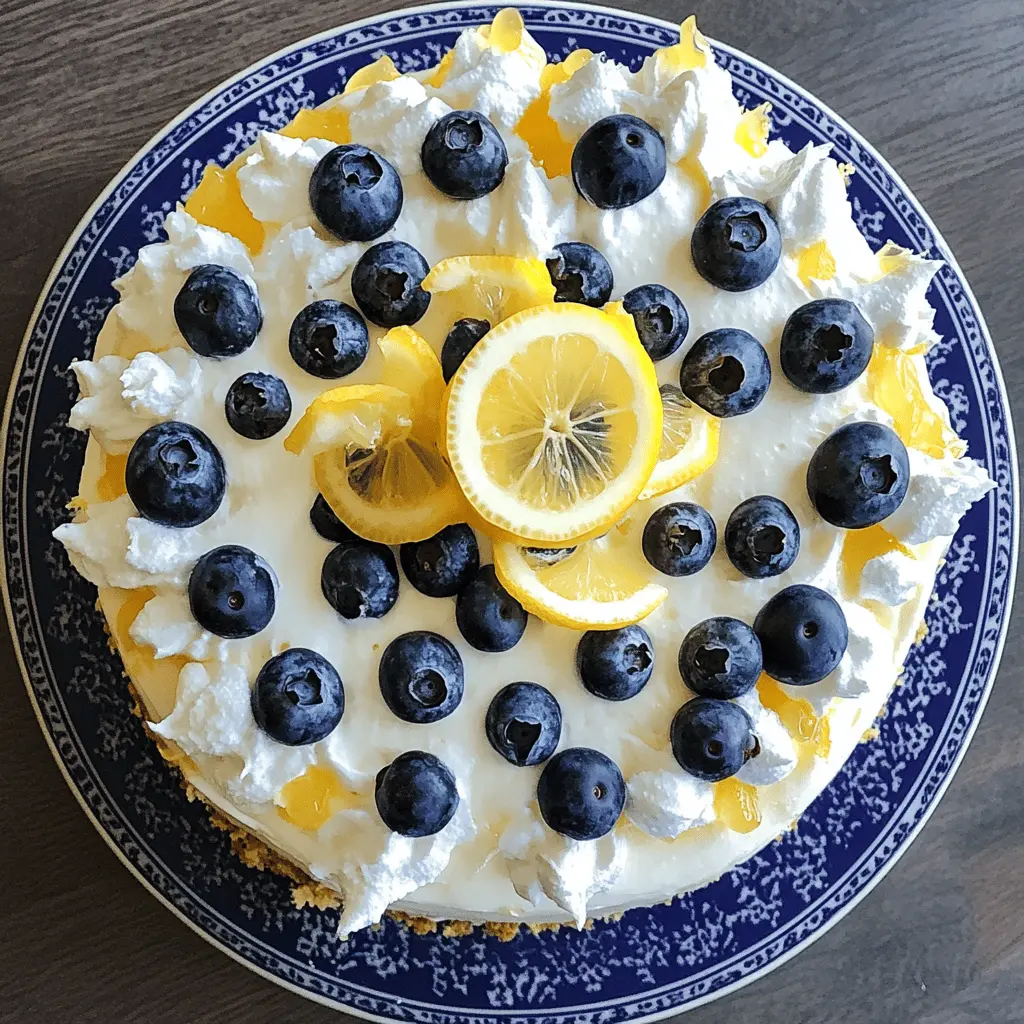 This No-Bake Lemon Dazzling Blueberry Cream Cake is the perfect blend of tart and sweet! With a creamy lemon filling, fresh blueberries, and a crisp crust, it’s a delightful dessert that’s easy to whip up. Perfect for summer gatherings, potlucks, or just a refreshing treat at home! Save this recipe to impress your friends and family!