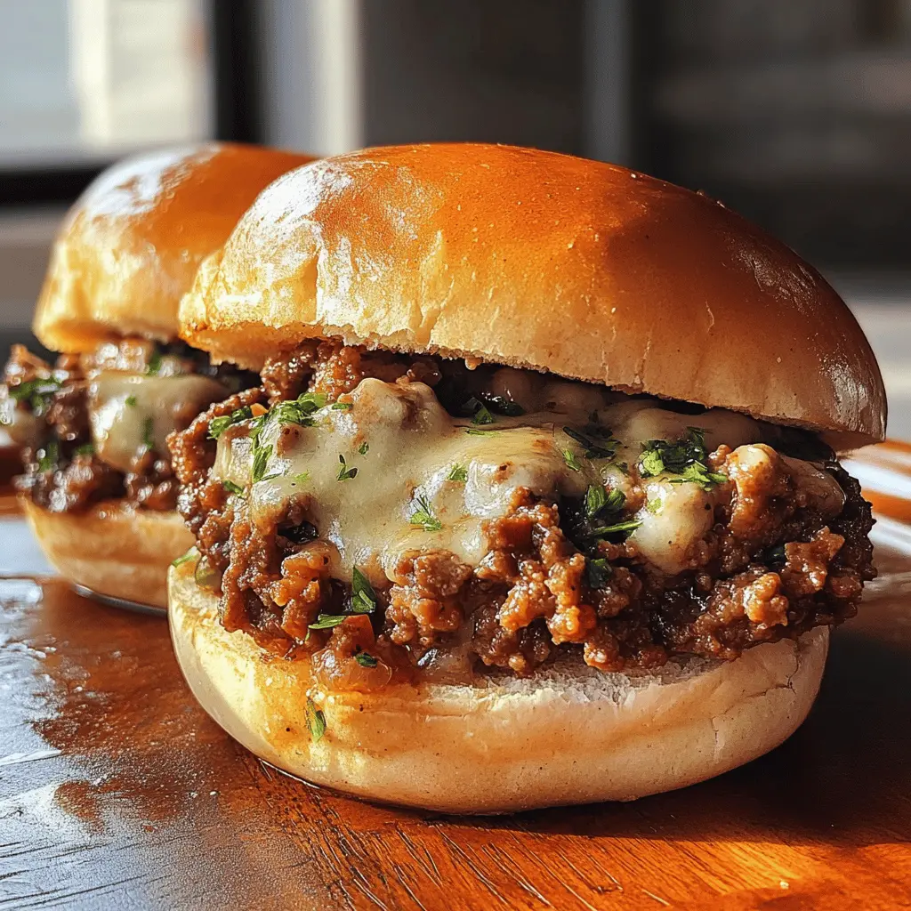 Cheesy, hearty, and oh-so-delicious! These Philly Cheesesteak Sloppy Joes are a fun twist on a classic dish, featuring tender ground beef, sautéed peppers, and melted cheese, all piled high on a soft bun. Perfect for family dinners or game day gatherings! Save this recipe for an easy weeknight meal that everyone will love.