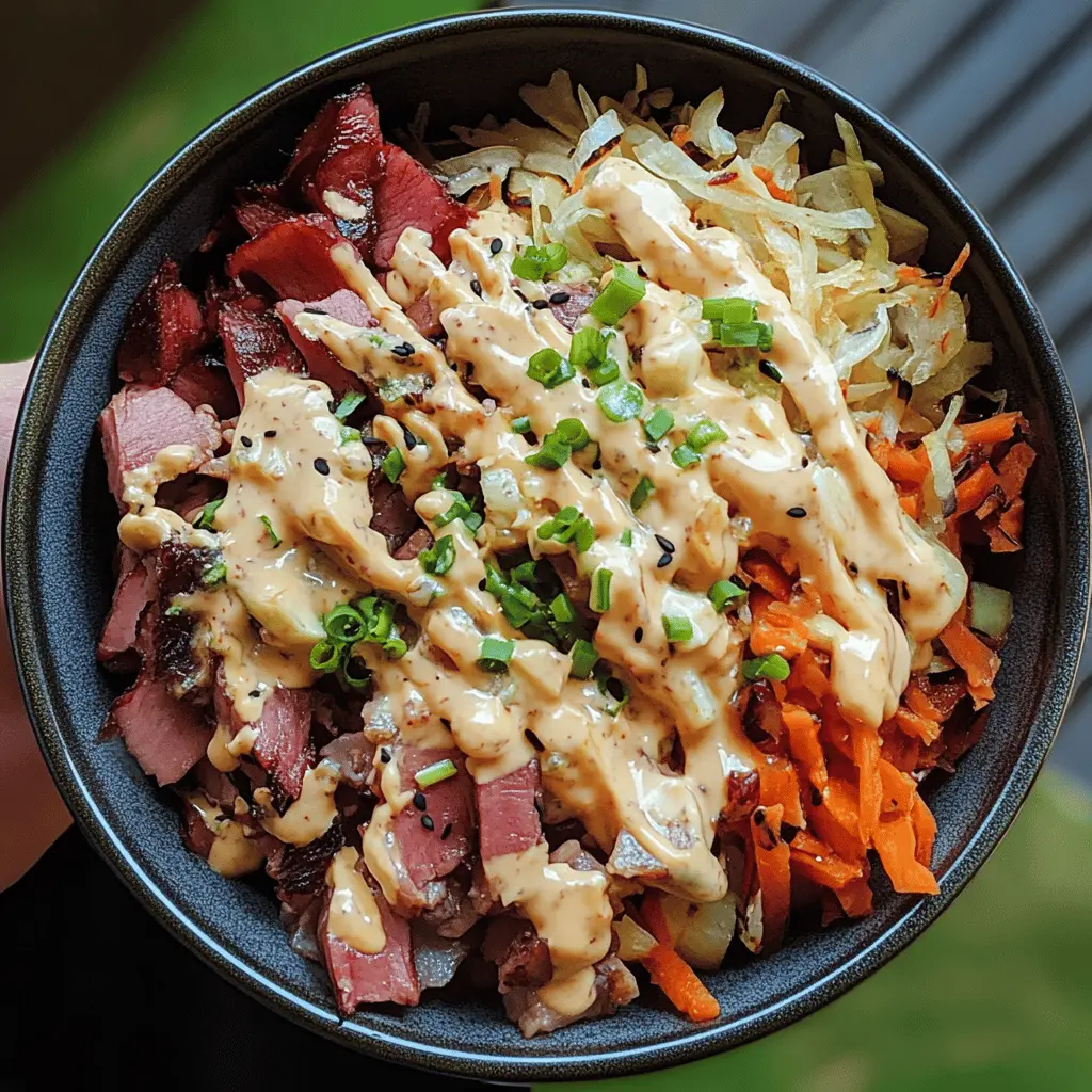 Craving the classic flavors of a Reuben sandwich without the carbs? This Reuben in a Bowl mixes tender corned beef, sauerkraut, and rich Swiss cheese all in a hearty broth. It's a warm, satisfying meal perfect for lunch or dinner! Save this easy recipe for a quick weeknight dinner or a cozy Sunday lunch with friends.
