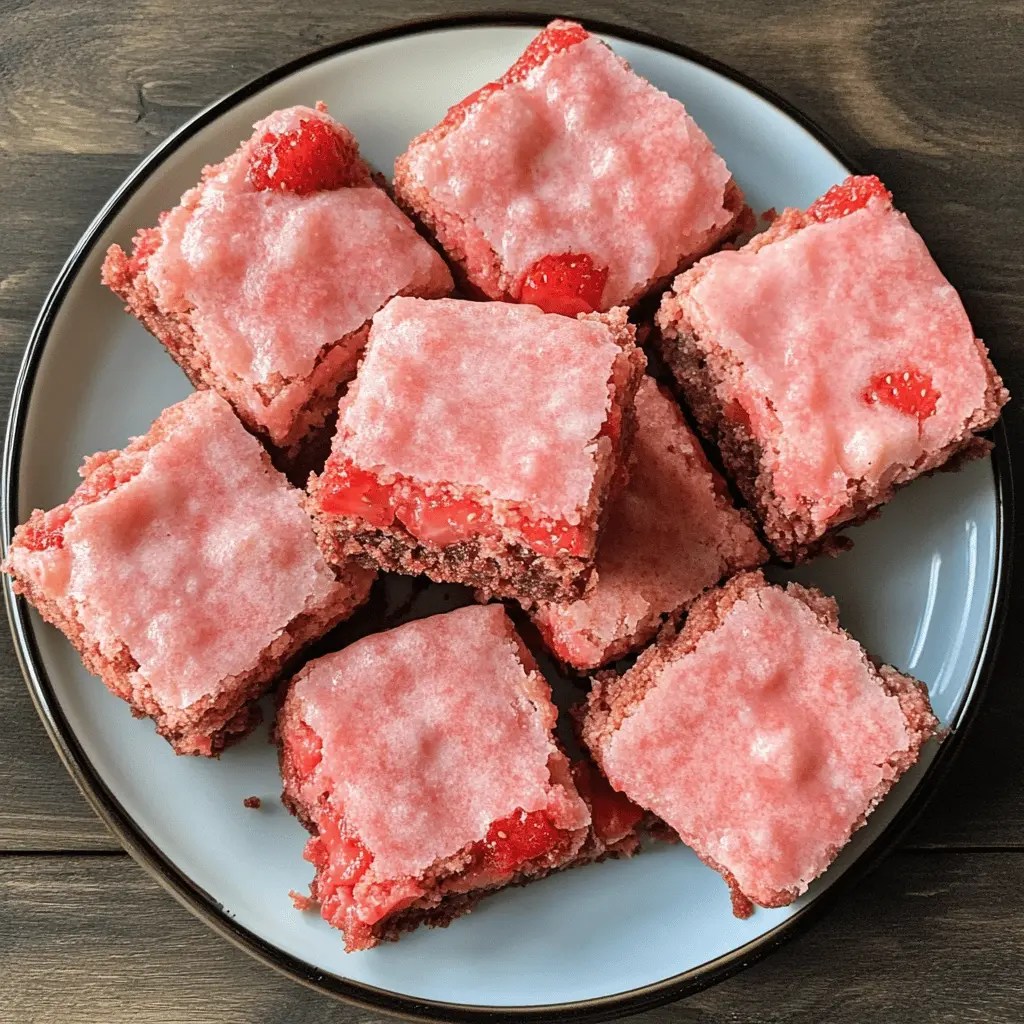 These Strawberry Brownies are a delightful twist on traditional brownies, featuring rich chocolate and luscious strawberries. Perfect for summer gatherings or a sweet treat any day! Made with simple ingredients, this recipe is easy to follow and sure to impress your family and friends. Save this pin for a delicious dessert that offers the best of both worlds! Ideal for picnics or special occasions.