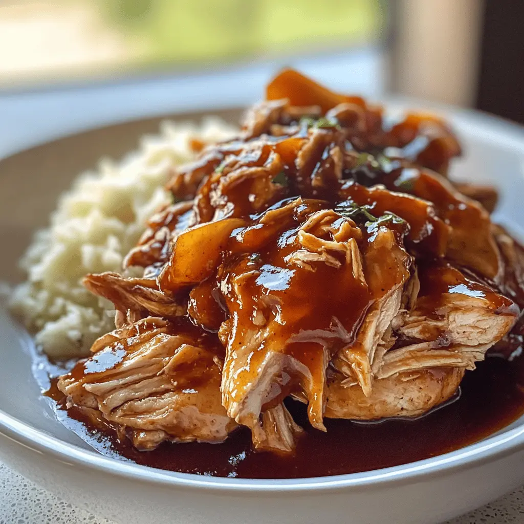 Easy Slow Cooker Peach BBQ Chicken Recipe