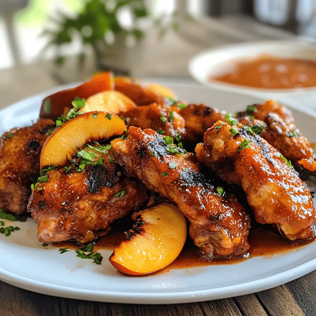 Easy Peach Bourbon BBQ Grilled Chicken Recipe