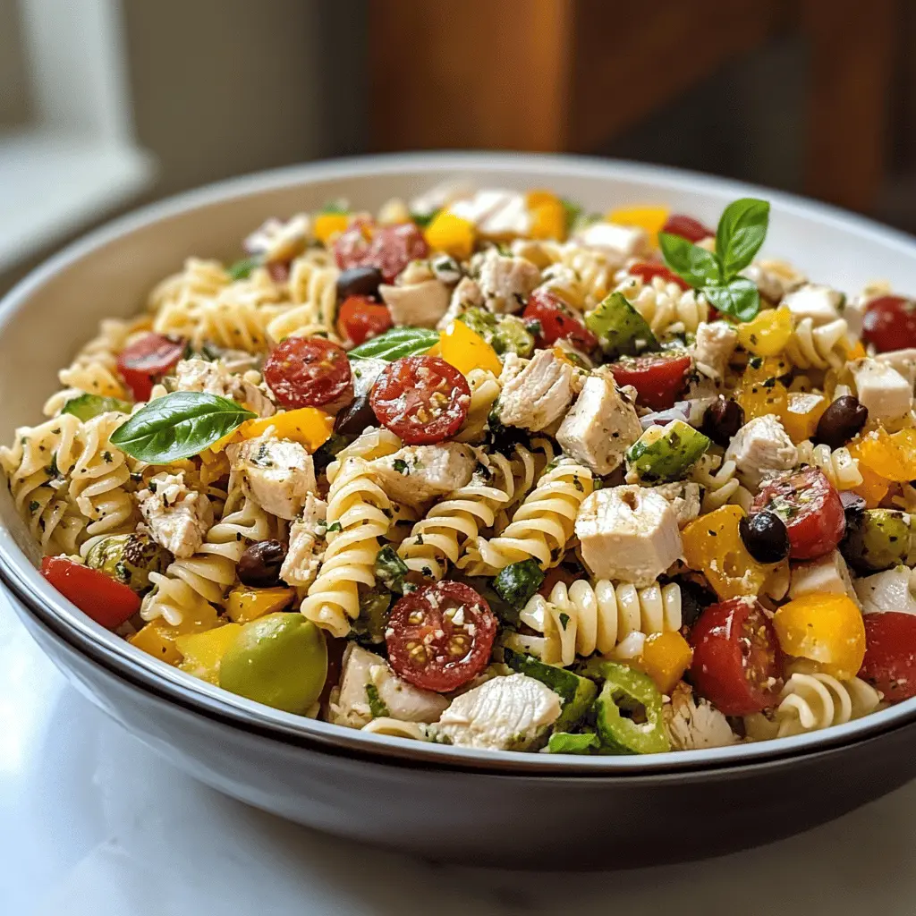 Easy Mediterranean Chicken Pasta Salad Recipe