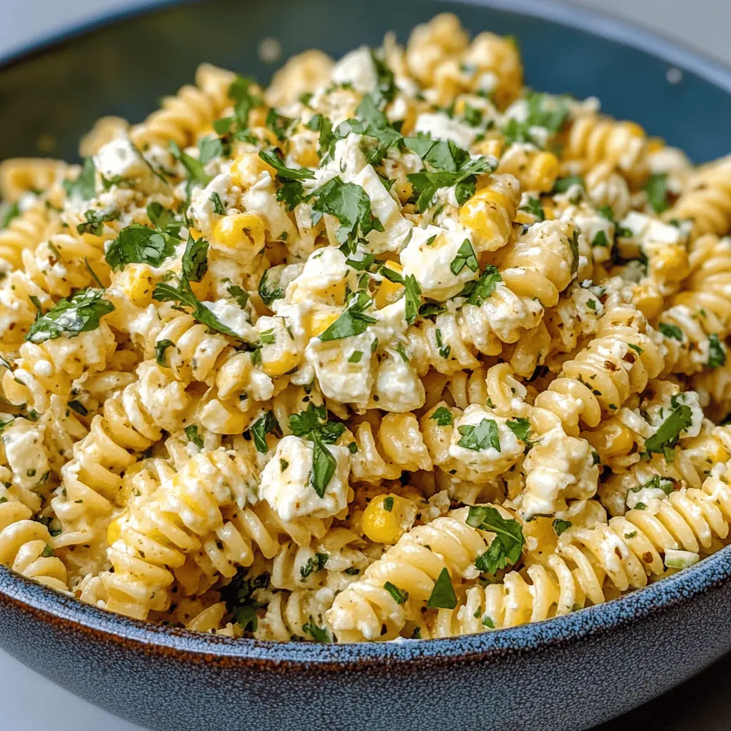 Easy Mexican Street Corn Pasta Salad Recipe