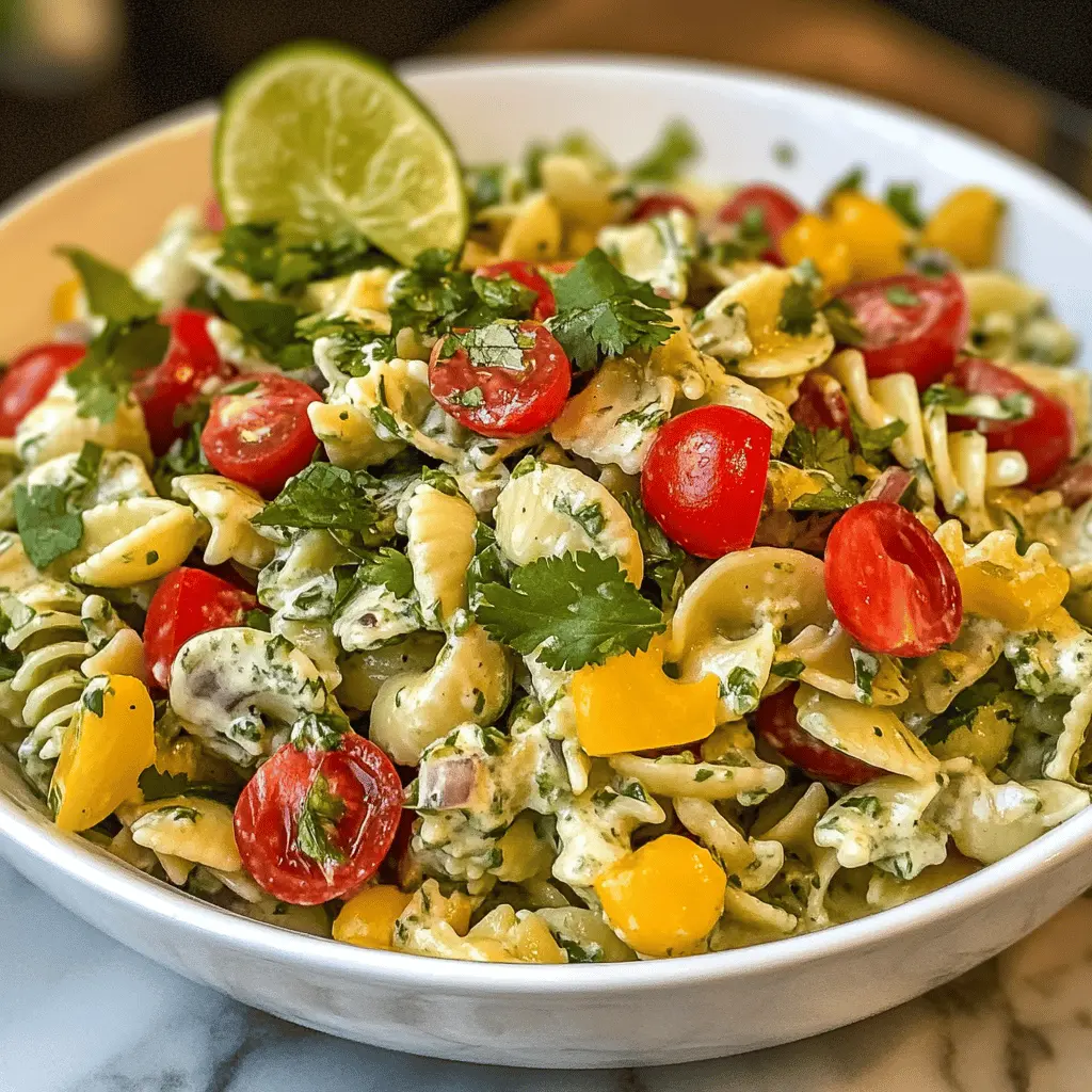 Easy Cilantro Lime Pasta Salad Recipe