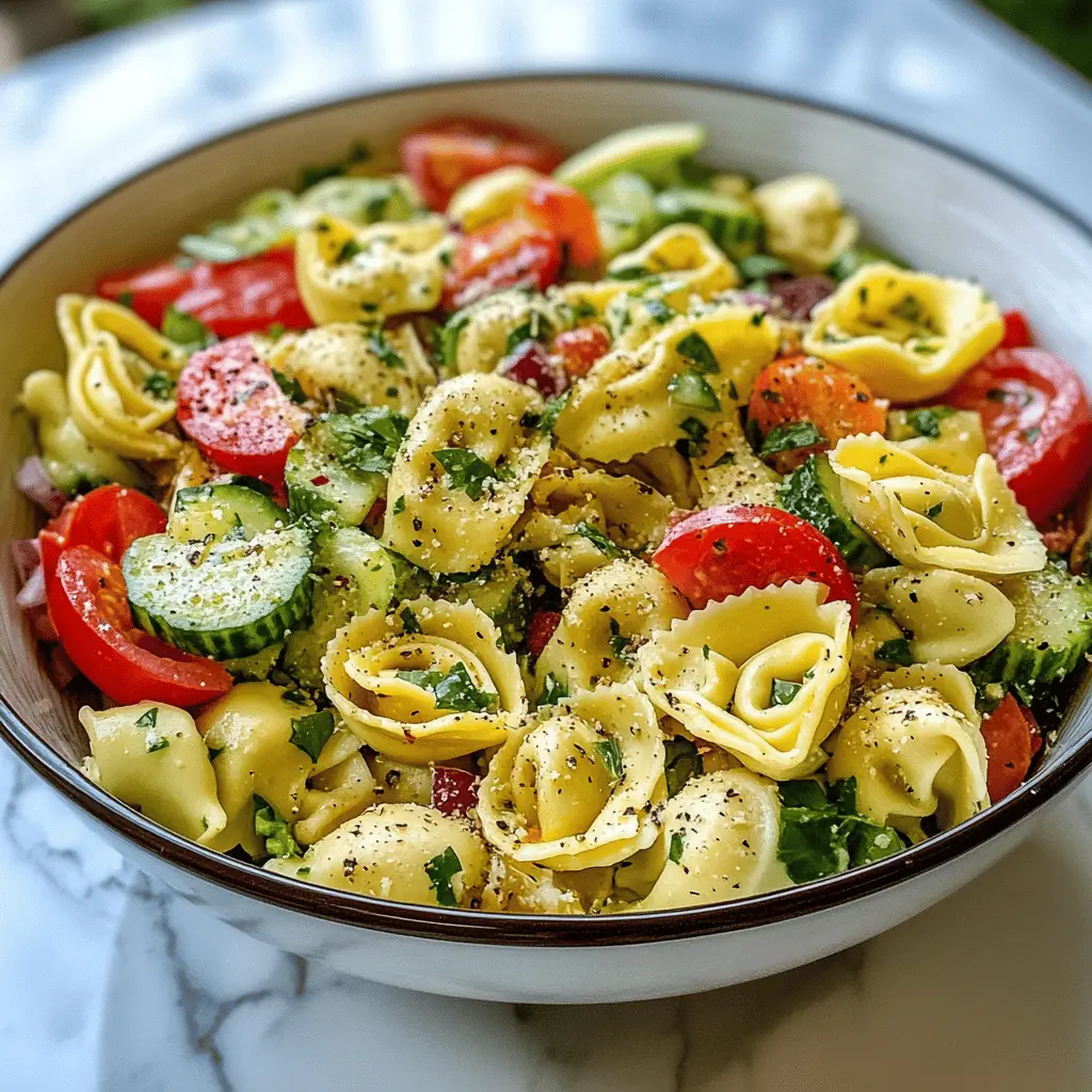Easy Cheesy Tortellini Pasta Salad Recipe