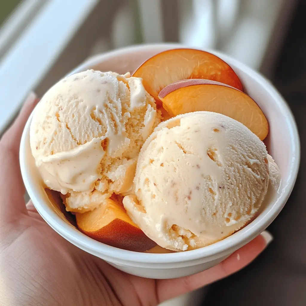 Easy Keto Peach Ice Cream Recipe