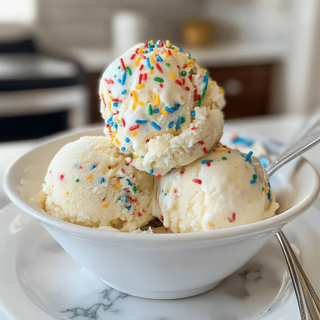 Easy Homemade Birthday Cake Ice Cream Recipe
