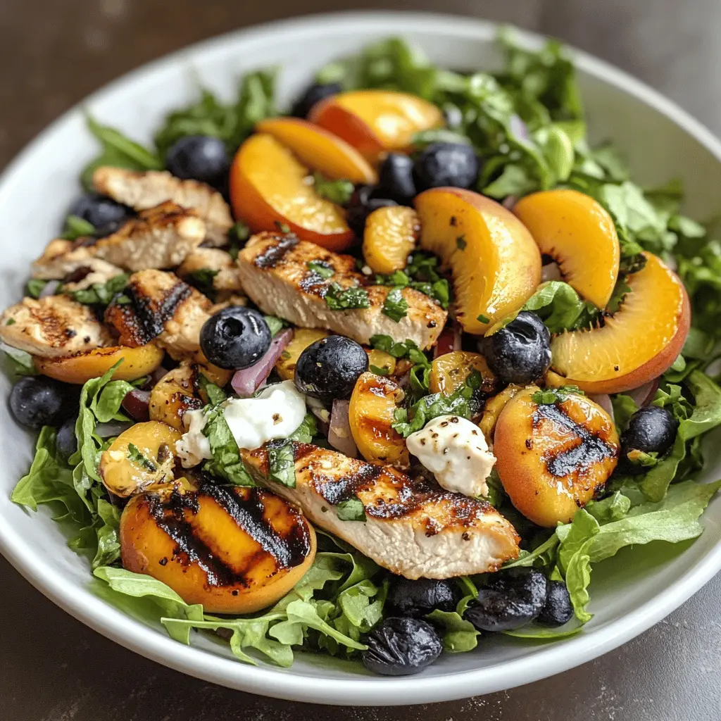 Easy Grilled Peach Chicken Salad Recipe