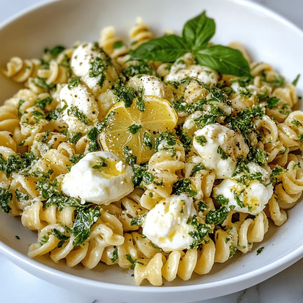 Easy Lemon Burrata Pasta Salad Recipe