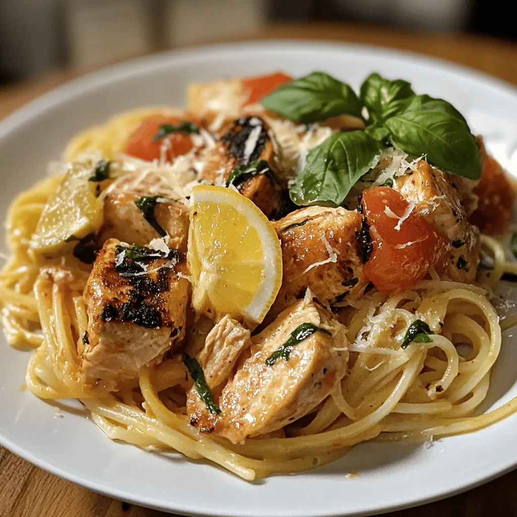 Easy Lemon Basil Chicken Pasta Recipe