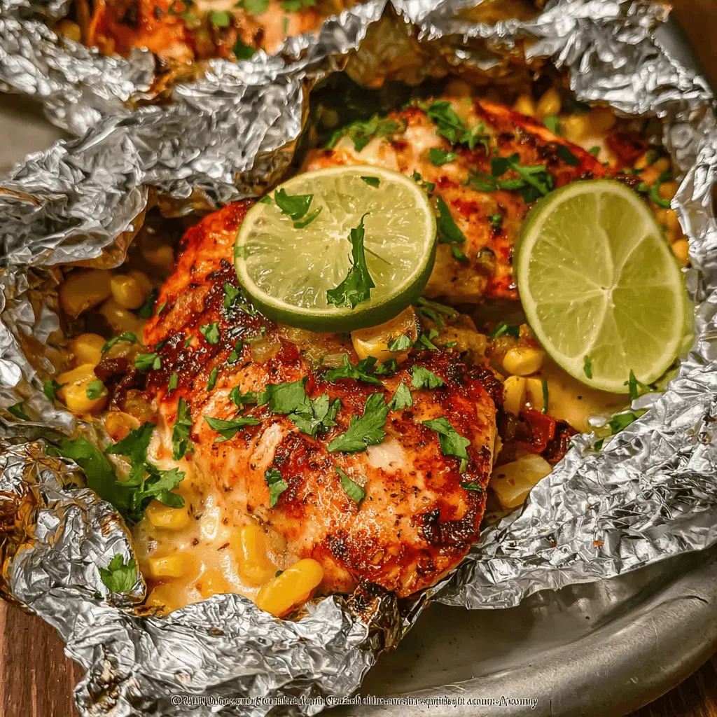 Easy Santa Fe Chicken Foil Packets Recipe