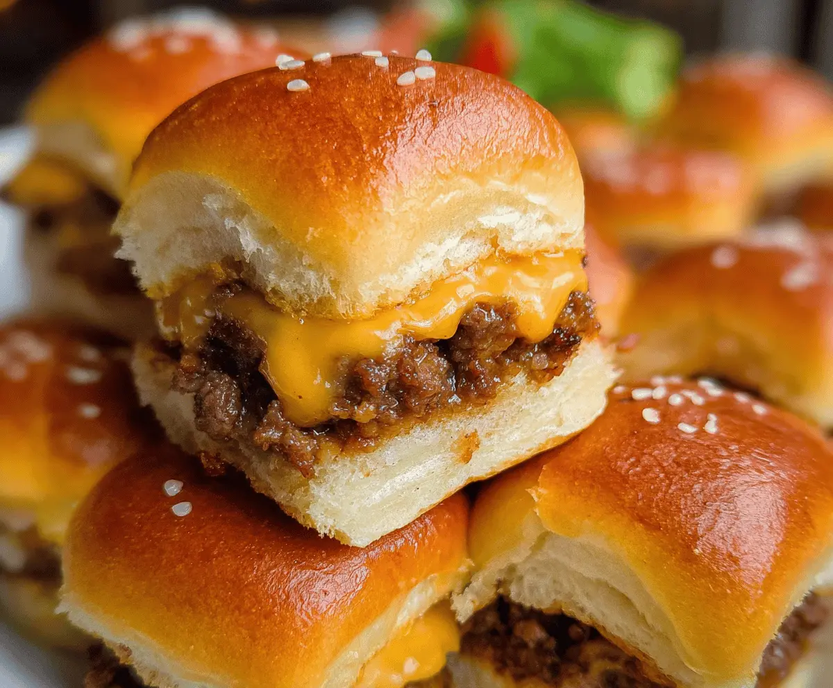 Easy Cheesy Cheeseburger Sliders Recipe