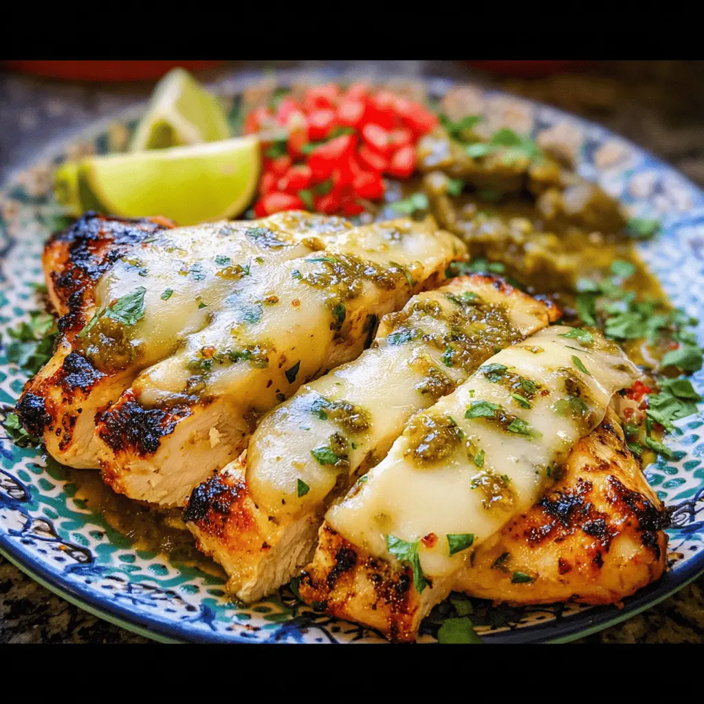 Easy Grilled Salsa Verde Chicken with Pepper Jack
