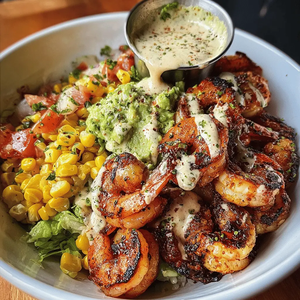 Easy Grilled Shrimp Bowl with Avocado and Corn Salsa
