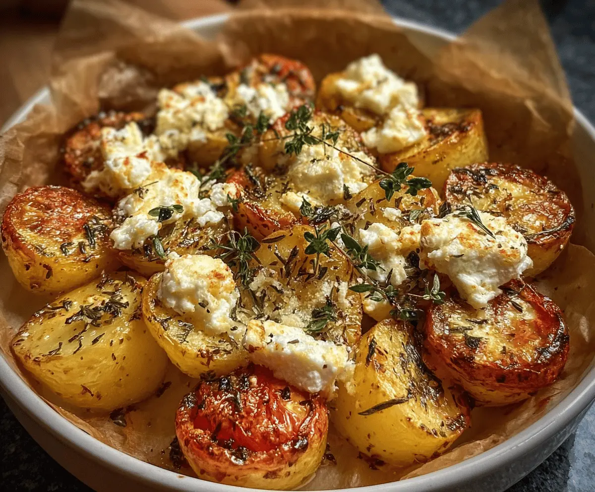 Easy Cheesy Baked Feta Potatoes