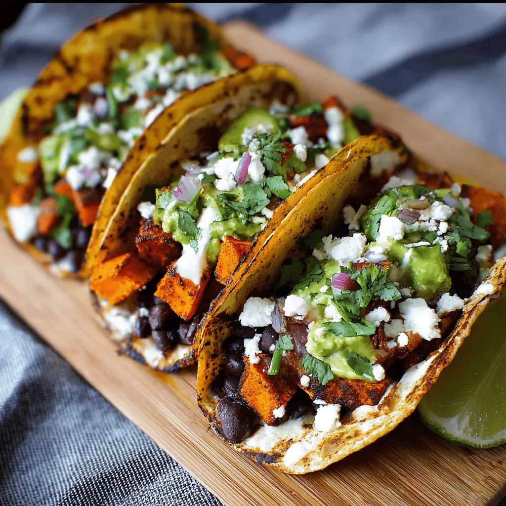 Easy Healthy Black Bean Sweet Potato Tacos