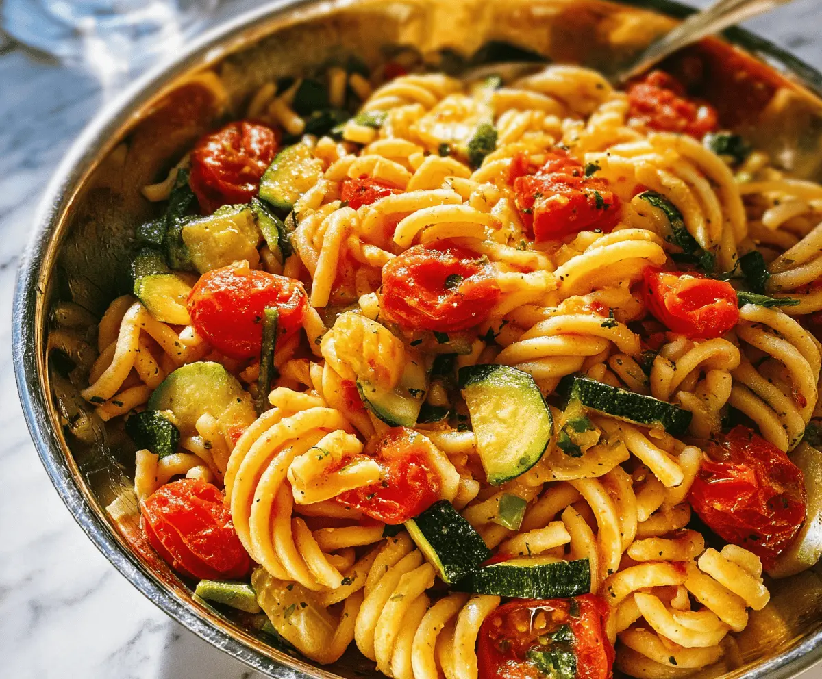 Easy Tomato Zucchini Pasta Recipe