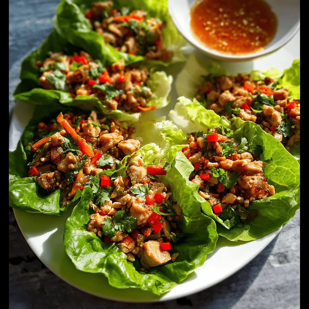 Easy Thai Chicken Lettuce Wraps Recipe