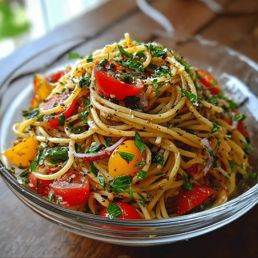 Easy Italian Spaghetti Salad Recipe