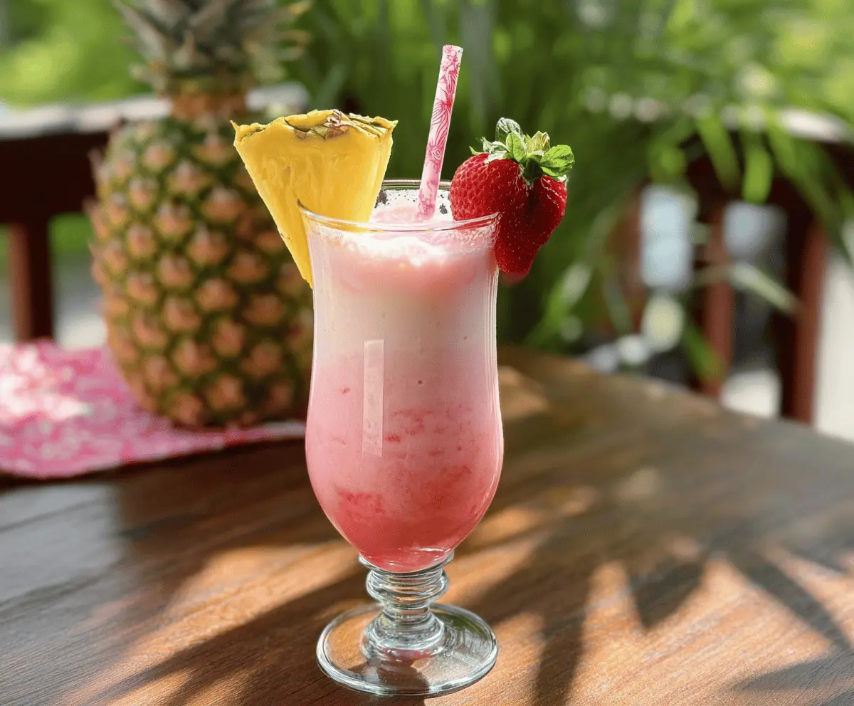Refreshing Virgin Strawberry Pina Colada Mocktail Recipe