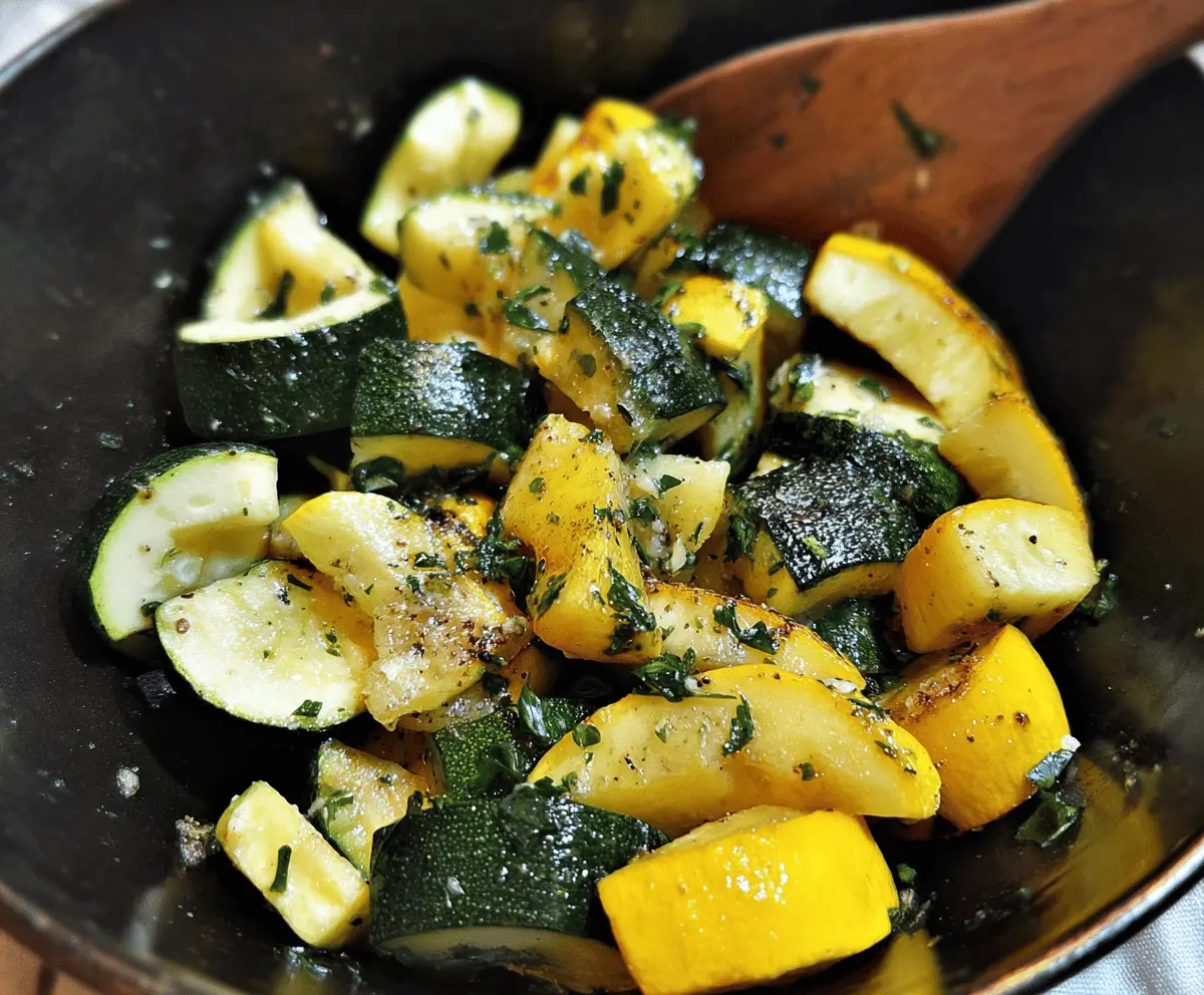 Easy Low Carb Garlic Butter Zucchini & Squash