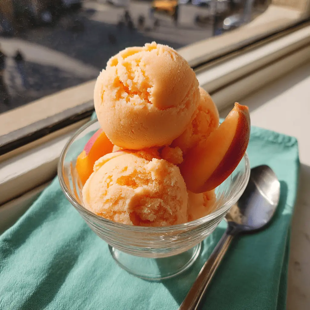 Easy Homemade Peach Sorbet Recipe