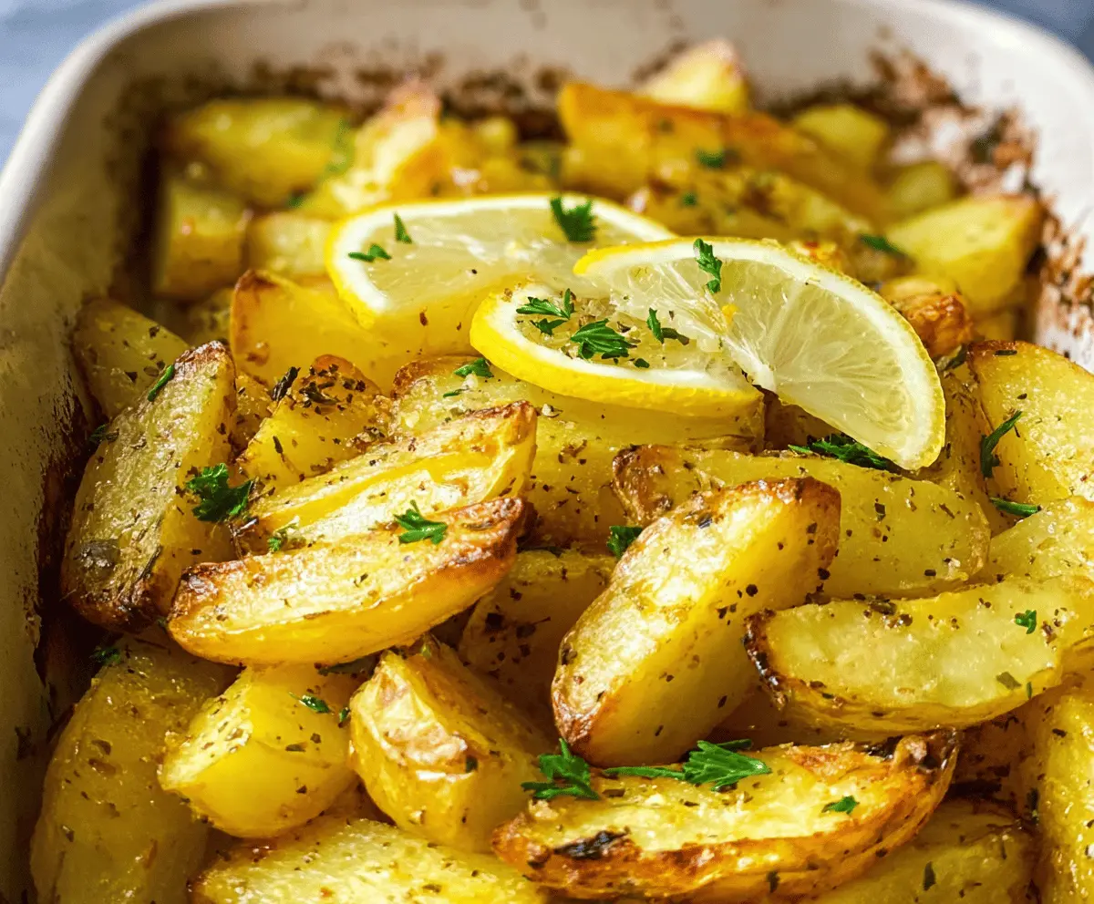 Easy Greek Lemon Potatoes Recipe