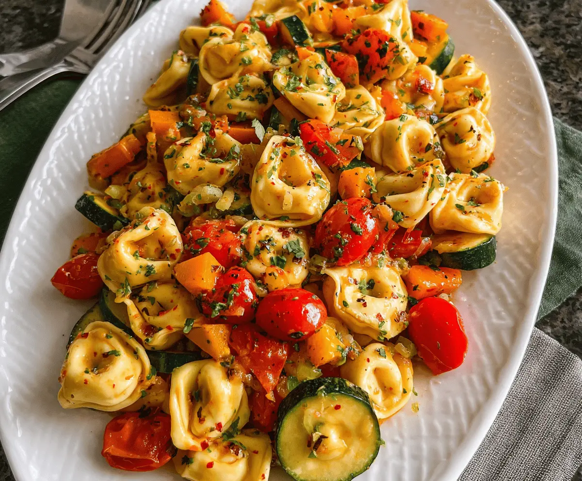 Easy Tortellini with Sautéed Vegetables Recipe