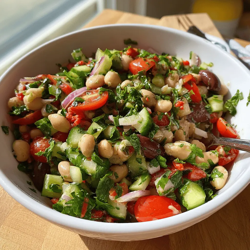 Healthy Mediterranean Bean Salad Recipe