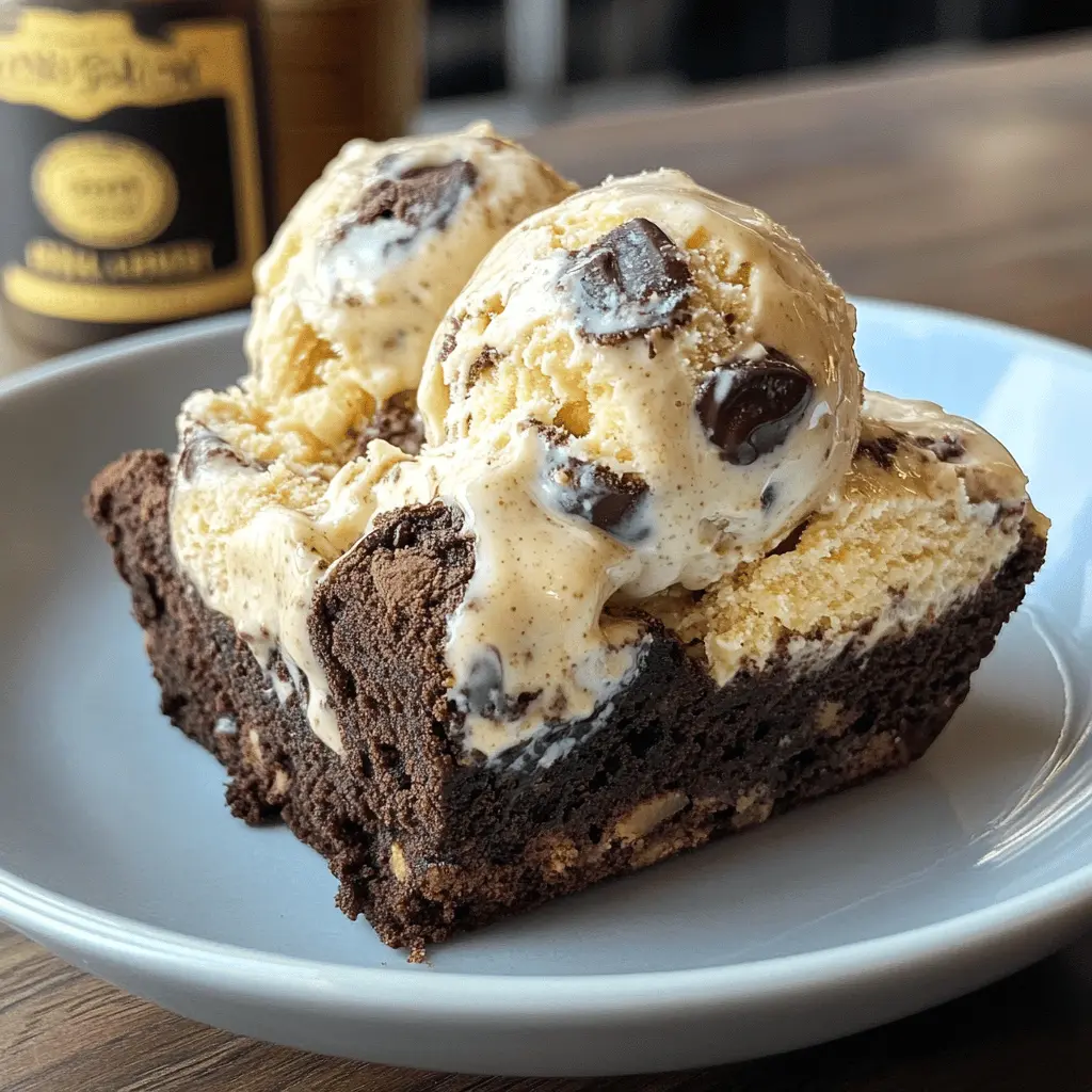 Easy Peanut Butter Brownie Ice Cream Recipe