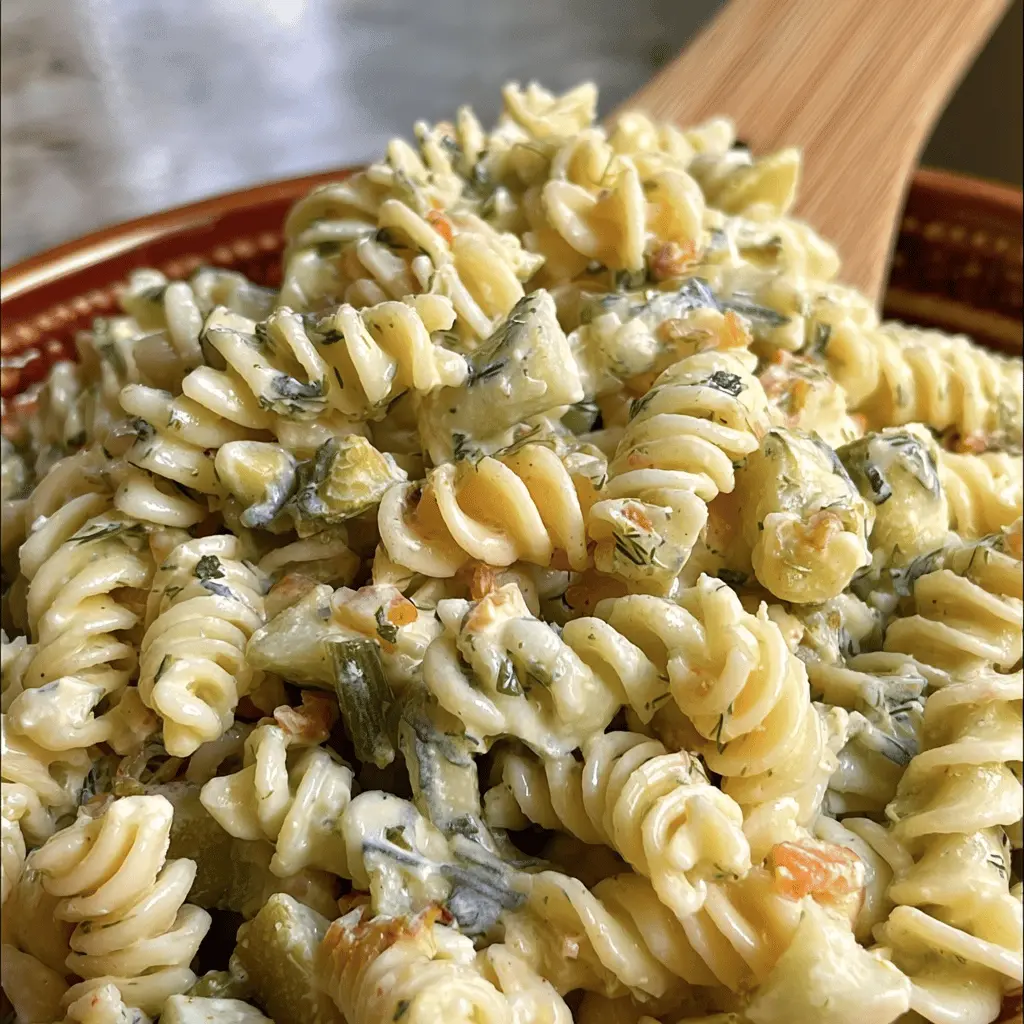 Creamy Dill Pickle Pasta Salad Recipe