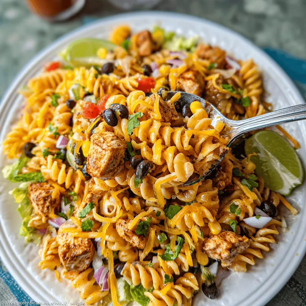 Zesty Chicken Enchilada Pasta Salad Recipe