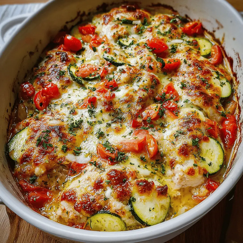Easy Mediterranean Chicken Zucchini Bake Recipe